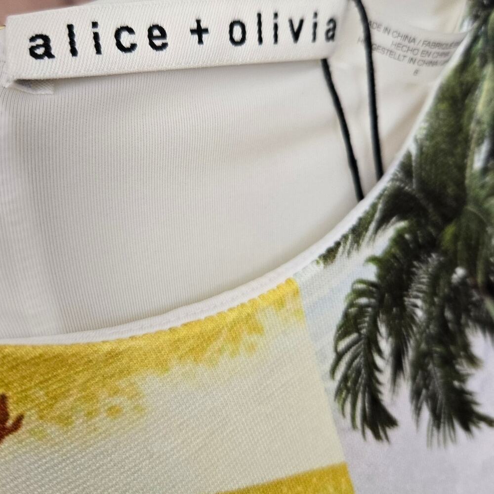 Alice + Olivia Pania Racerback Maxi Dress in Island Dreams‎ Size 6 New With Tags - Picture 8 of 9